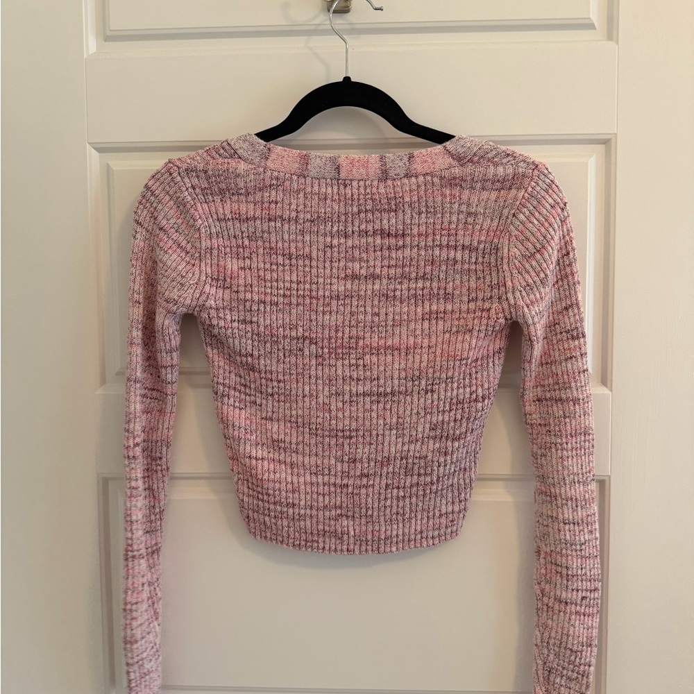 INTERMIX Light Pink Ribbed Cardigan - Picture 6 of 7
